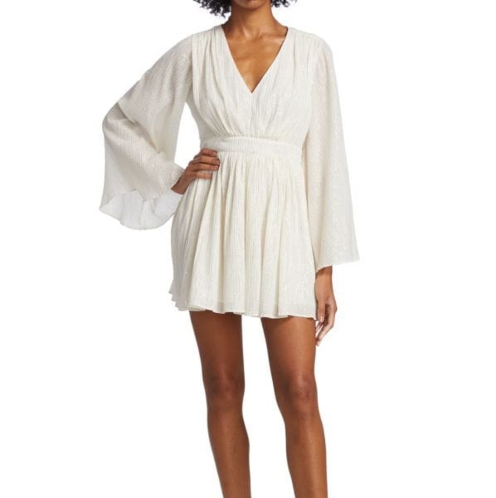Mille Resort & Travel Cotton Bell Sleeve Mini Dress